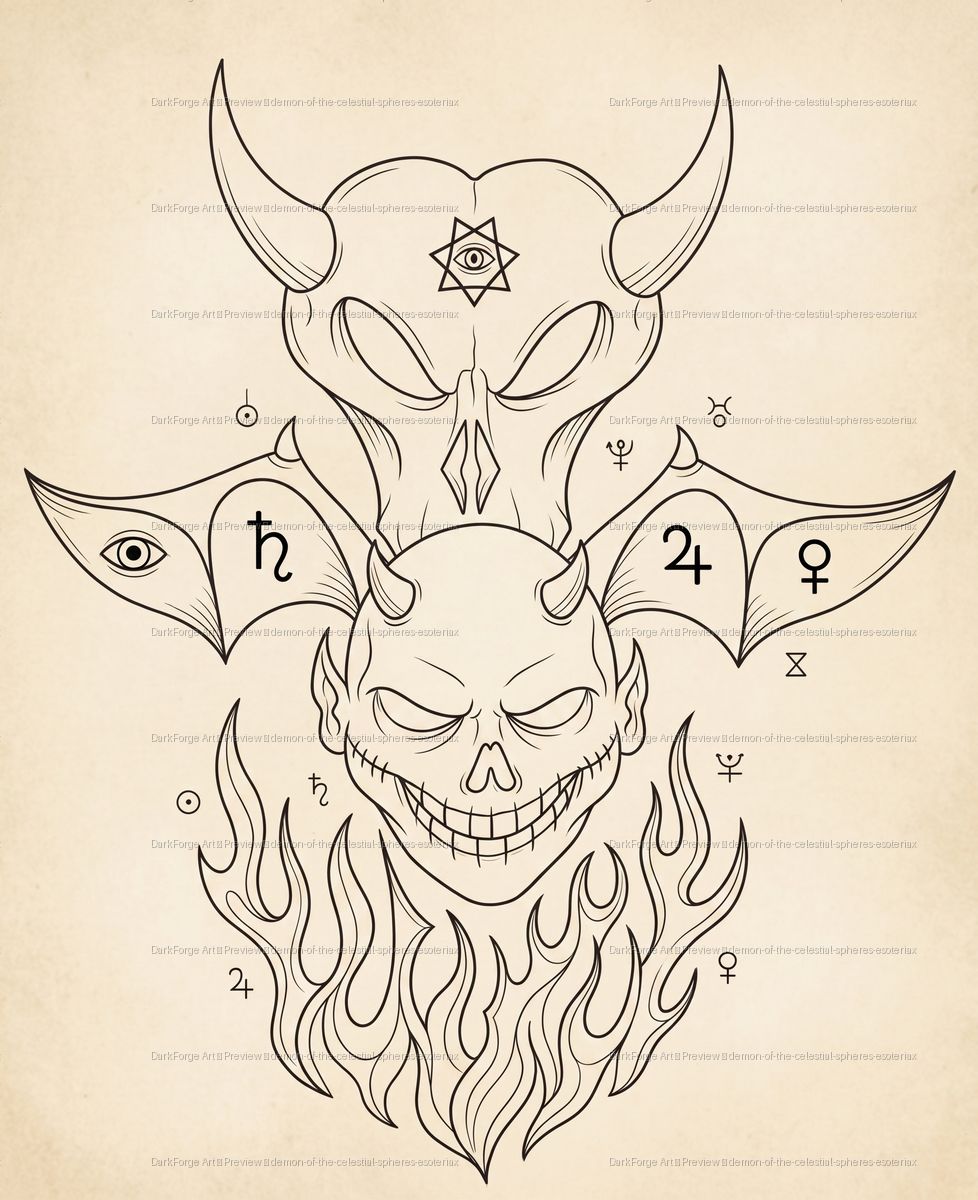 Demon of the Celestial Spheres - Esoteria - DarkForge Art preview